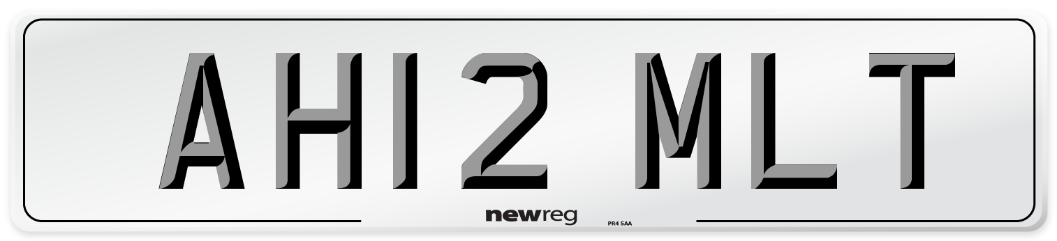 AH12 MLT Number Plate from New Reg